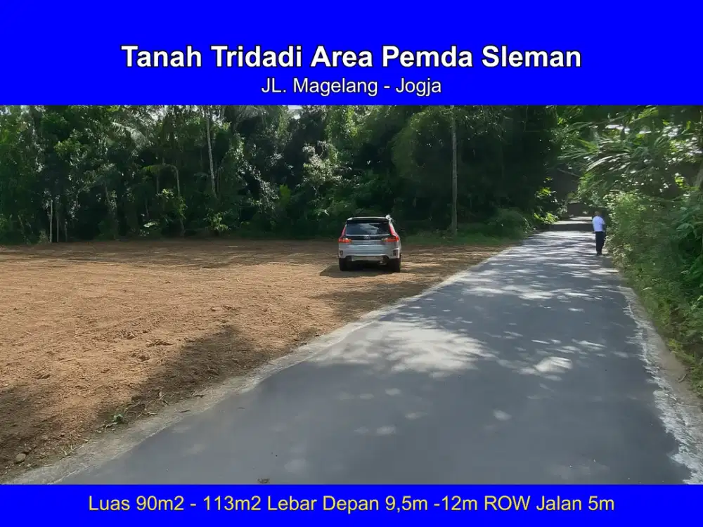 Akses Jalan Lebar, Tanah Di Sleman 157 Jt Luas 90m