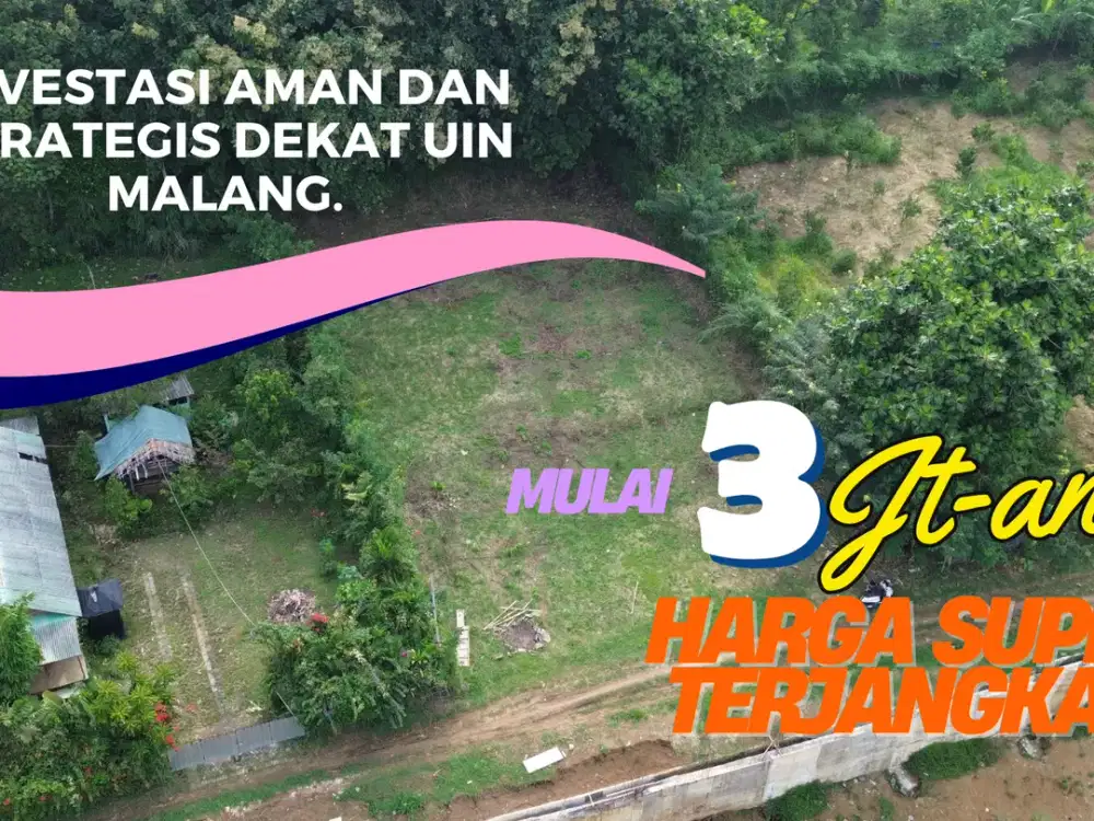 Tanah SHM Dekat Kampus UIN 3 Malang Lokasi Strategis