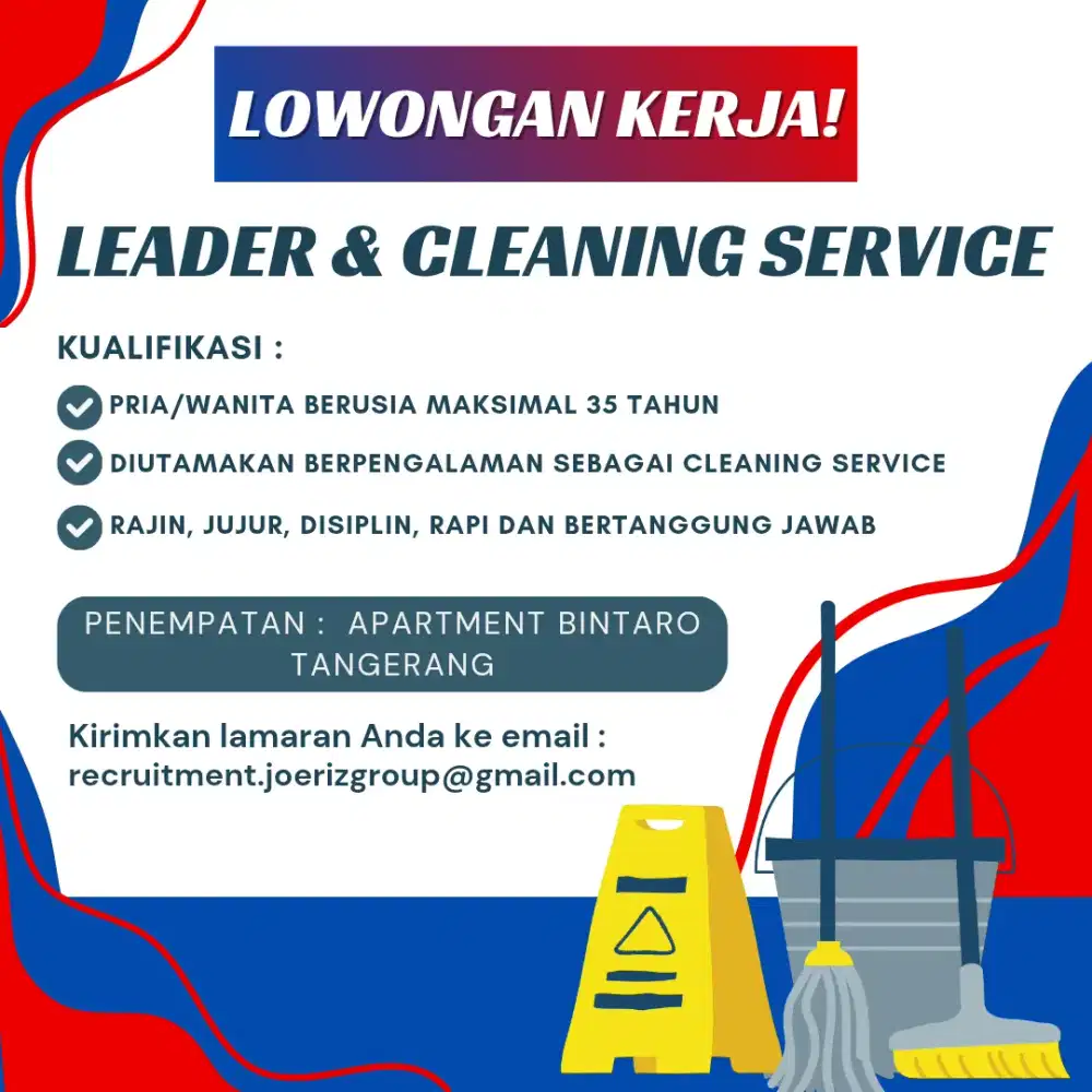 LOWONGAN KERJA CLEANING SERVICE