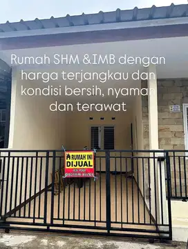 Rumah murah ber SHM IMB dan PBB kondisi bersih dan terawat