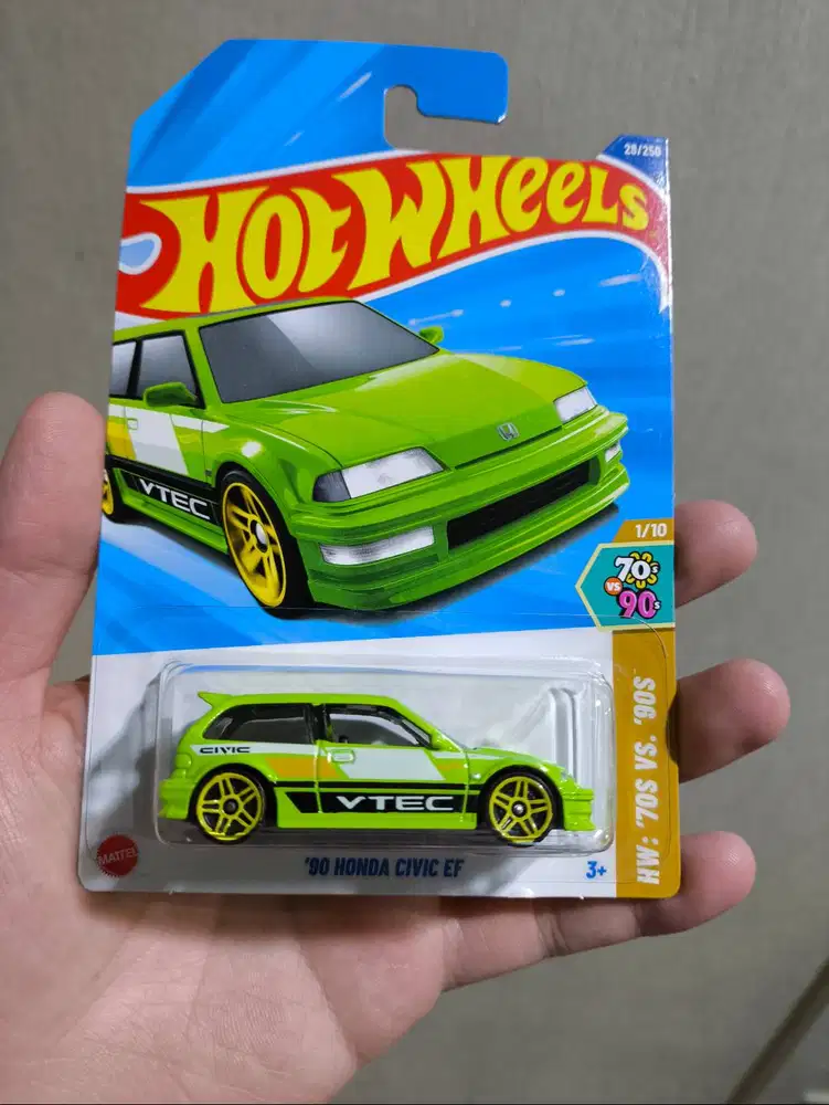 Hot Wheels 90 Honda Civic EF Hijau lot K L 2025 | Diecast miniatur mob