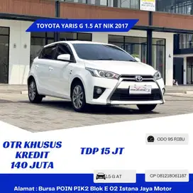 TOYOTA YARIS G 1.5 CVT AT NIK 2017 PUTIH