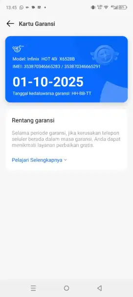 HP infinix hot 40 i