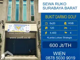 Ruko Bukit Darmo Golf Disewakan