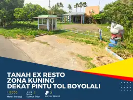 Tanah Ex Resto Zona Kuning Dekat Pintu Tol Boyolali