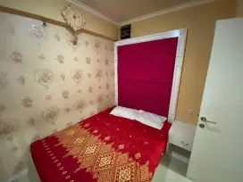 DIJUAL 2 BEDROOM FULL FURNISH APARTEMEN GREEN PRAMUKA BIAYA BALIK NAMA