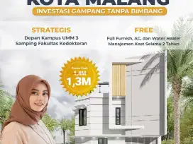 Rumah kos 8 KT & 8 KM depan kampus UMM kota Malang