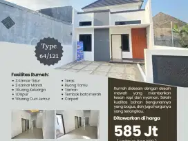 Rumah 3k.tidur, 2k.mandi di tlogomulyo pedurungan dkat SMPN 34