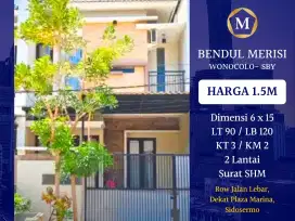 JUAL RUMAH BENDUL MERISI SURABAYA ROW JALAN LEBAR DKT JEMURSARI AYANI