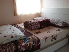 DISEWAKAN APARTEMEN GREEN PRAMUKA 2 KAMAR FULL FURNISH INCLUDE IPL