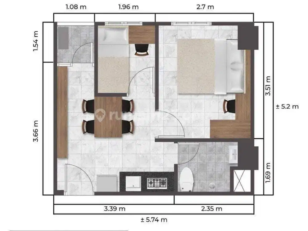 Jual Apt Tokyo PIK 2 2BR View Garden 420 Juta TERMURAH!