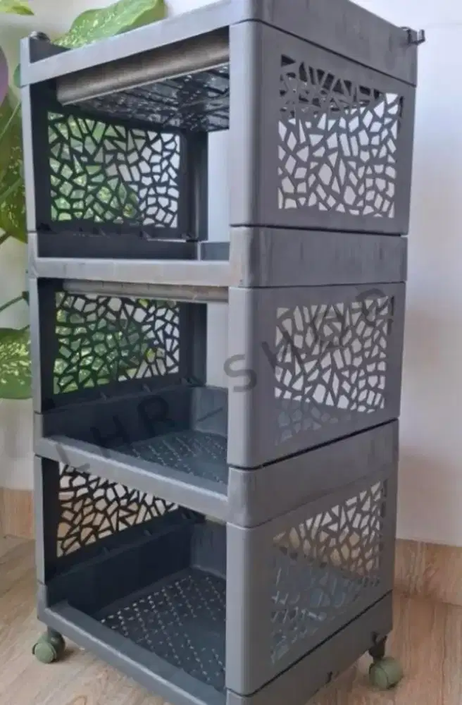 Rak yoyo apartemen 4 tingkat 4 roda