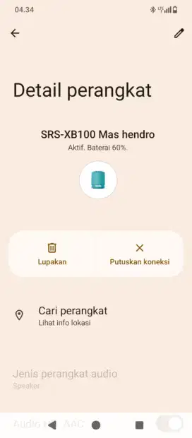 Speaker Sony xb 100