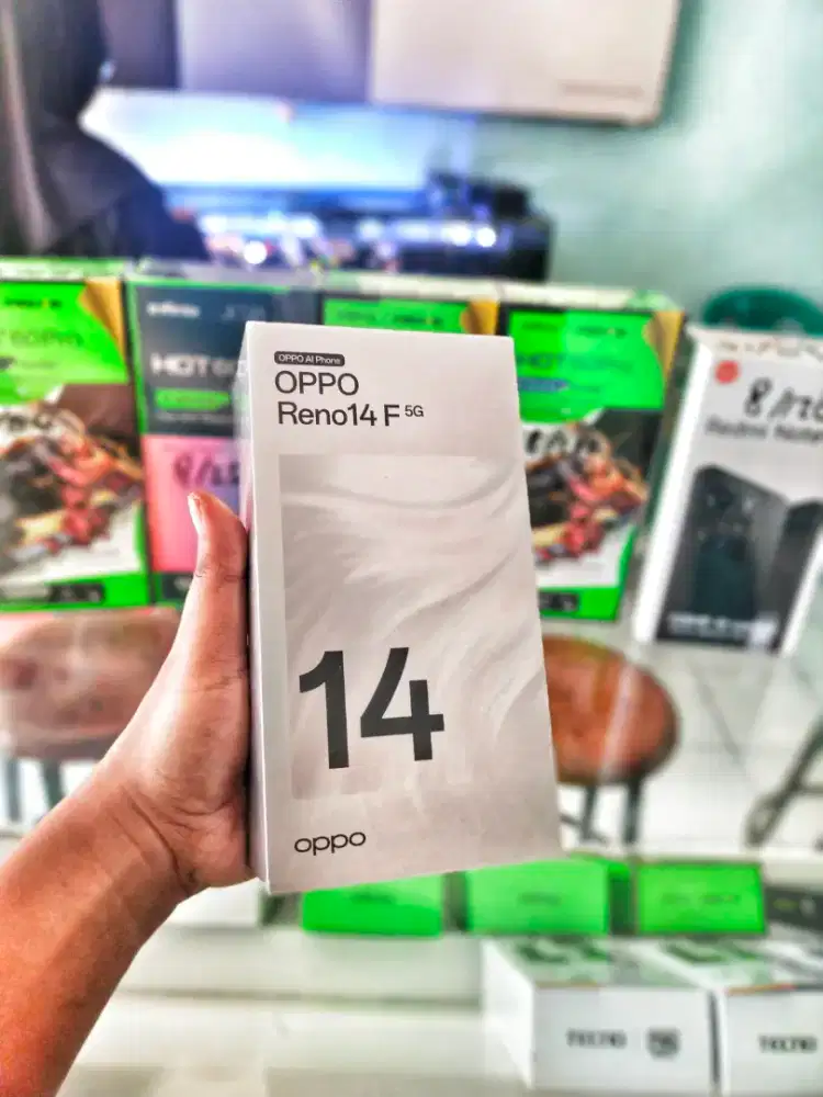 OPPO RENO 14F 5G 8/256 NEW SEGEL TERMURAH GARANSI RESMI FRESH UNIT