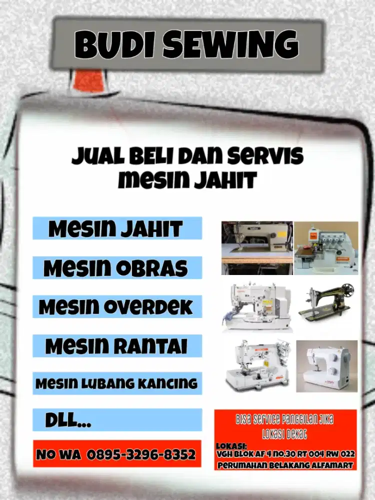 Budi sewing Jasa seevice mesin jahit