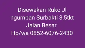Disewakan Cepat Ruko 3,5tingkat, di jalan besar Ngumban Surbakti Medan