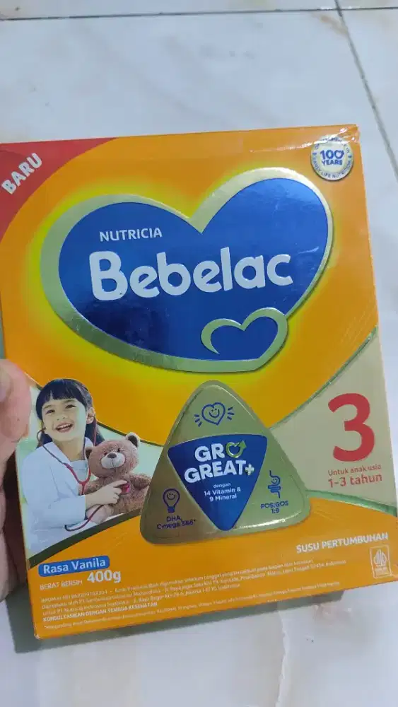 BEBELAC 3 VANILA SEGEL BARU exp maret 2026 400gr