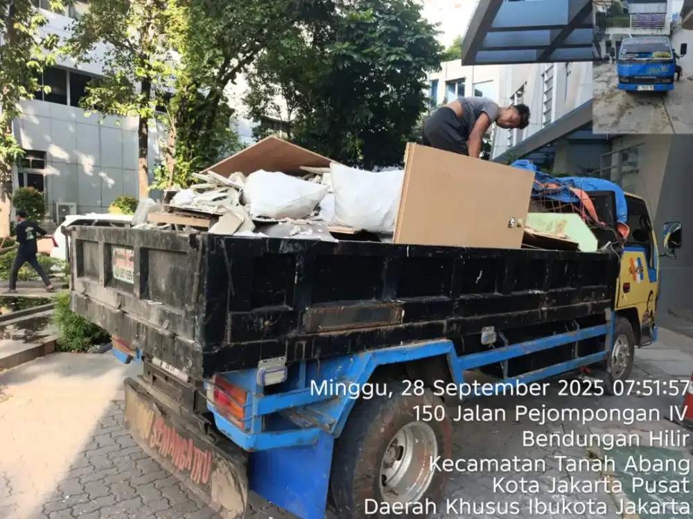Jasa buang puing bangunan