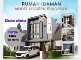 Rumah cluster  bebas desain di cibubur jl lapangan tembak