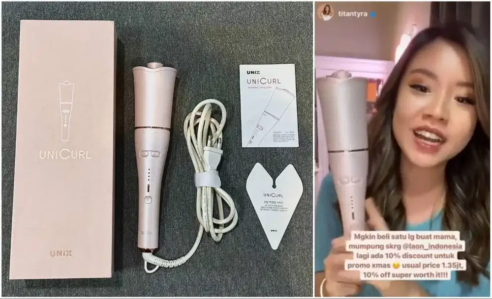 Catok curly unicurl UNIX (brand korea) LA ON Indonesia