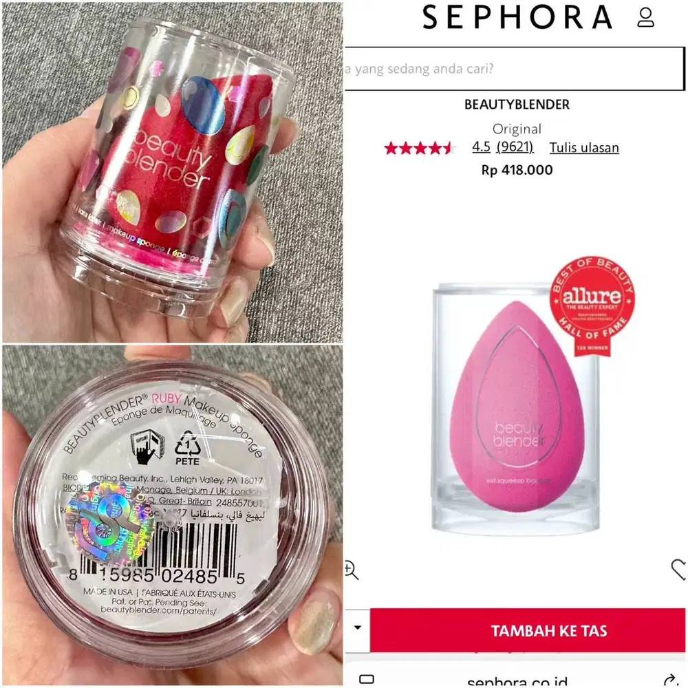 Original beauty blender warna ruby sephora