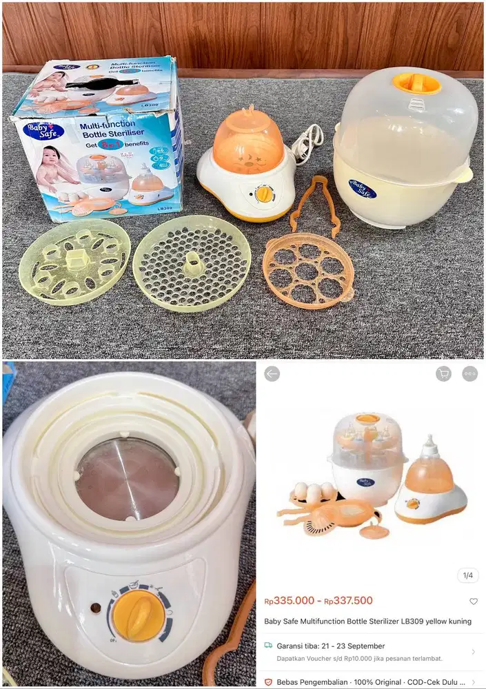 Baby safe sterilizer 8in1 warmer