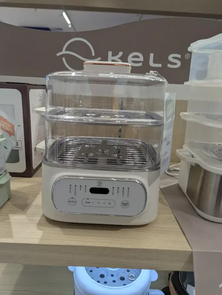 Kels 2.3 Ltr Moshi Pengukus Makanan - Putih