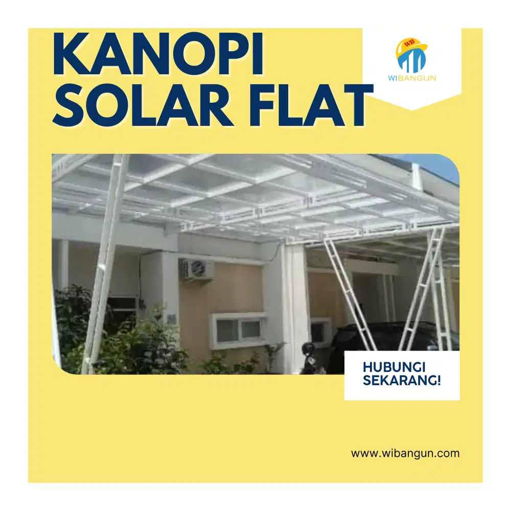 KANOPI SOLAR FLAT RANGKA HOLLOW