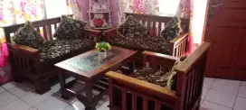 Bangku kayu ruang tamu 1 set