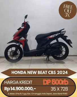 HONDA NEW BEAT CBS 2024 CASH/KREDIT DP MURAH SYARAT MUDAH