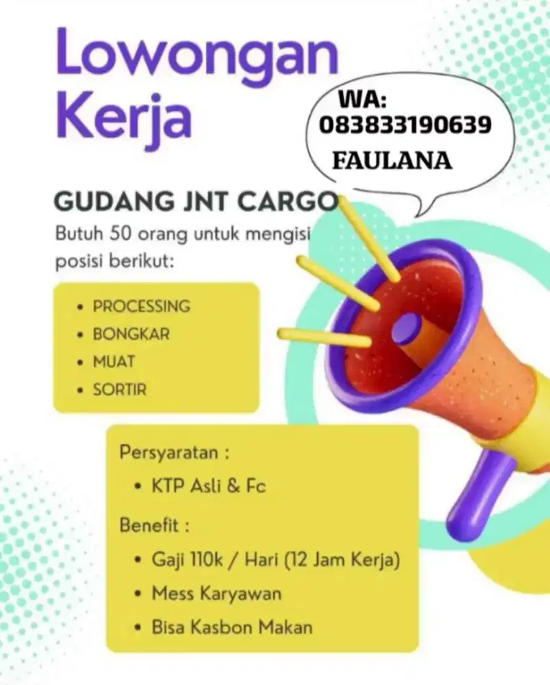 LOKER EXPEDISI JNT CARGO
