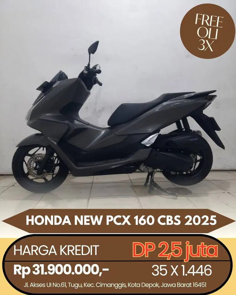 HONDA NEW PCX 160 CBS 2025 CASH/KREDIT SYARAT MUDAH KTP/KK