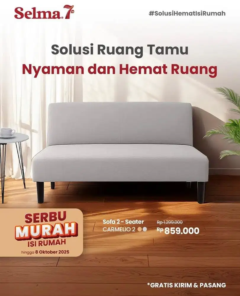 Sofa 2 seater minimalis