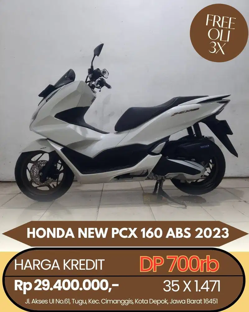 HONDA NEW PCX 160 ABS 2023 CASH/KREDIT DP CUMA 700RB AJA