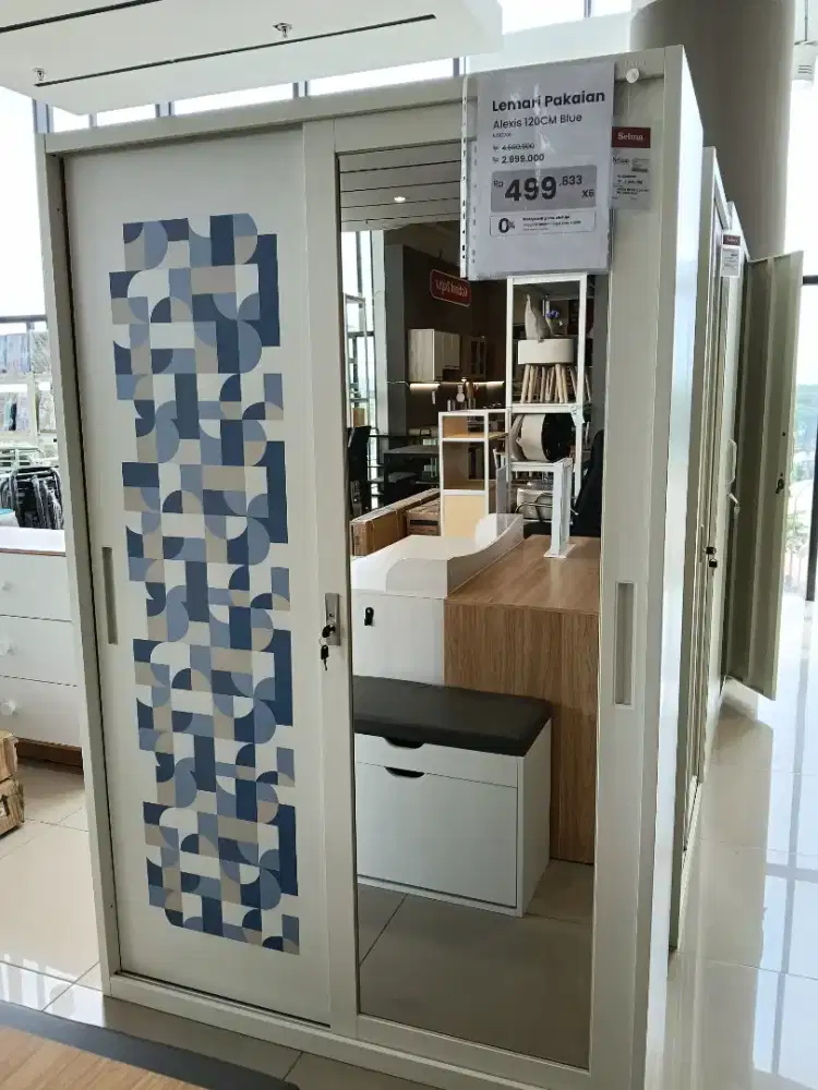 Lemari pakaian 2 pintu sliding