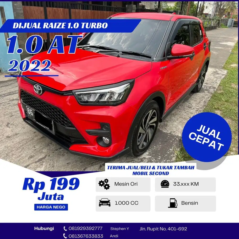 TOYOTA Raize 1.0 Turbo G AT 2022