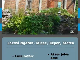 Tanah Beserta Bangunan Lokasi Ceper Klaten