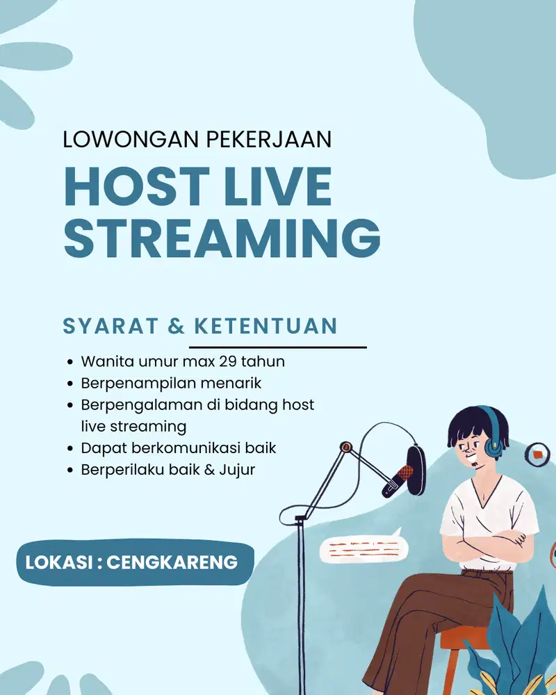 LOWONGAN KERJA HOST LIVE STREAMING