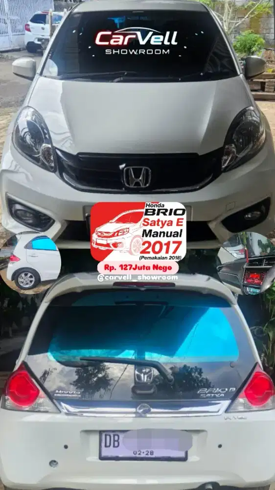 Honda BRIO Satya E Manual tahun 2017 (Pemakaian 2018) Istimewah Boss