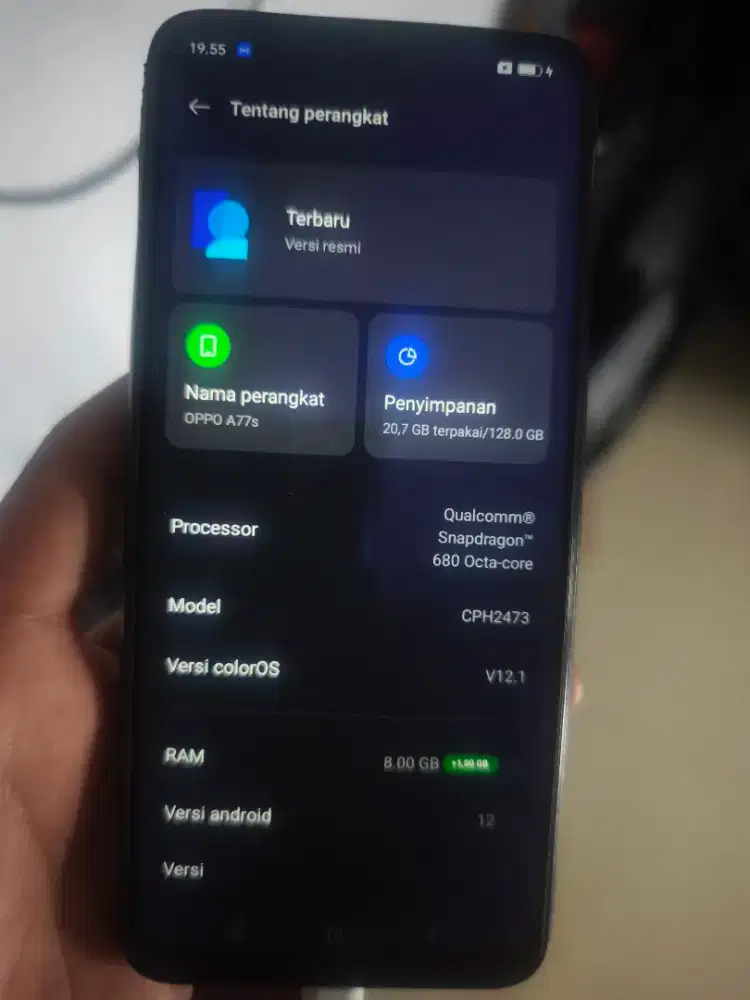 Oppo a77s 8 128 hp box