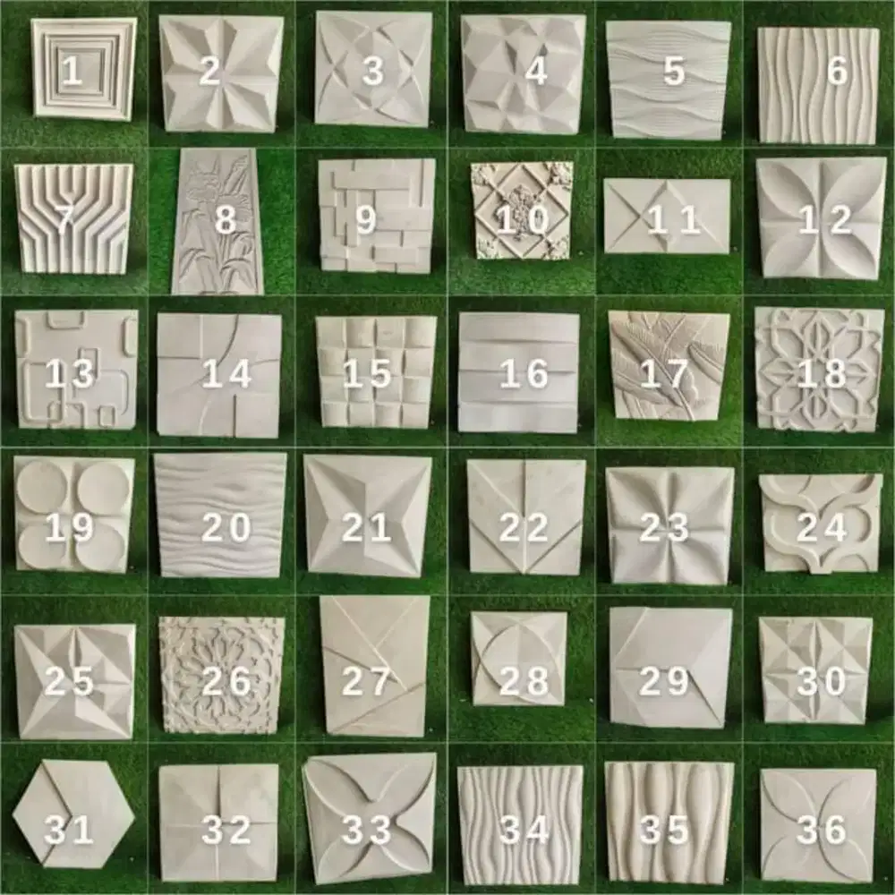 Ornamen Wallpanel dingding 3D BISACOD