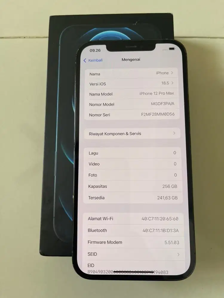 Iphone 12 promax 256gb ibox full set mulus