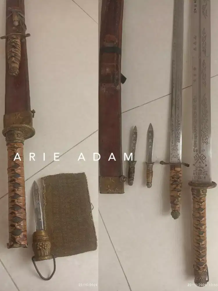 Satu set pedang katana