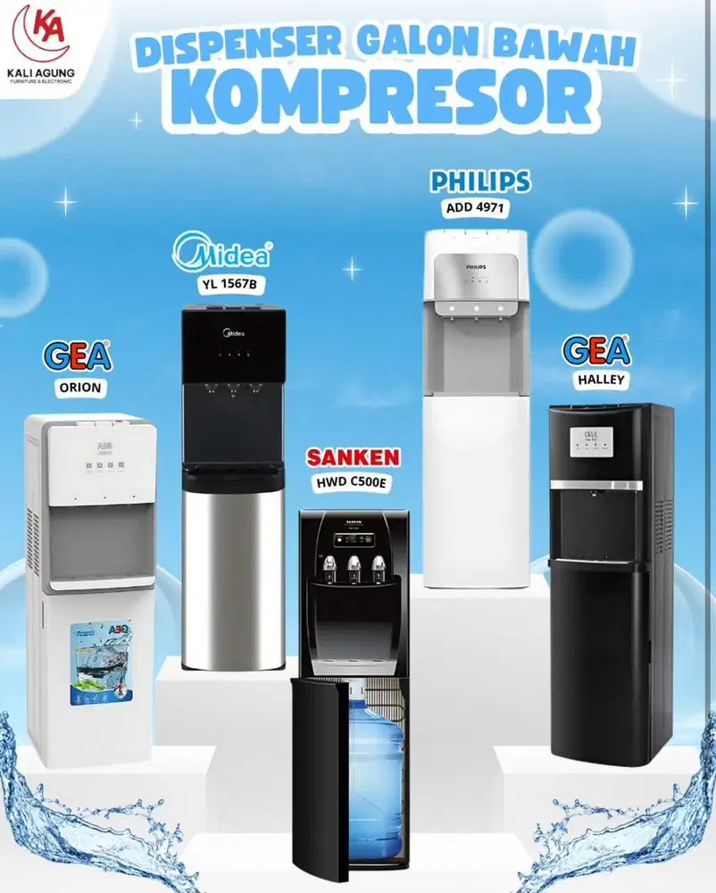 Dispenser galon bawah kompresor