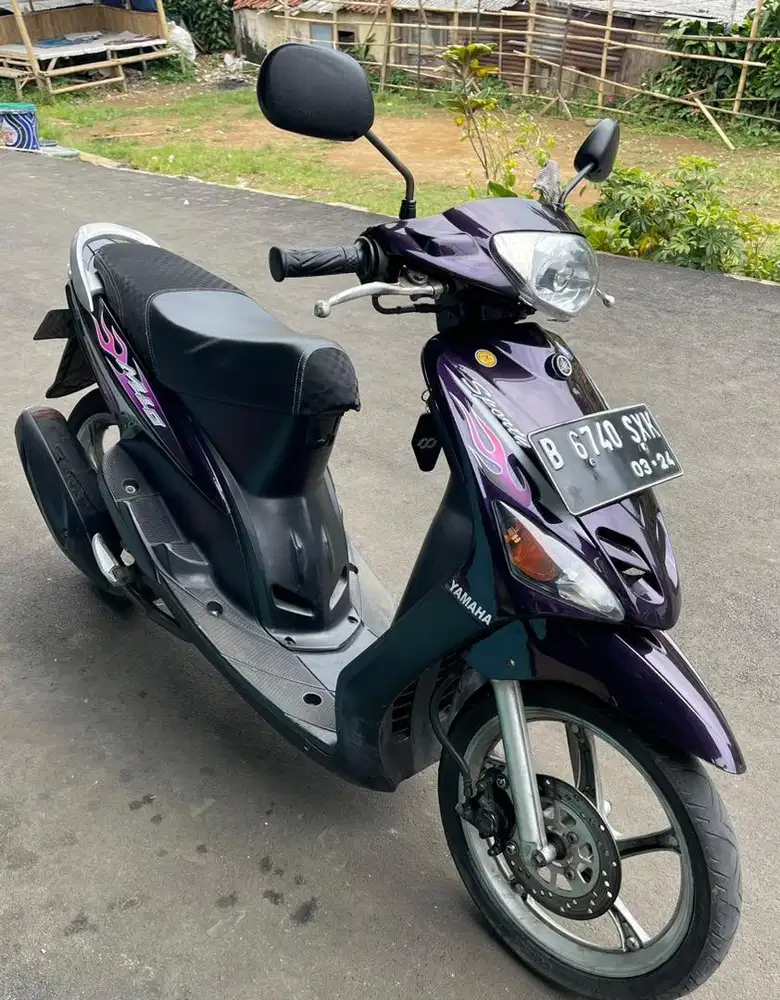 Mio smile biru upgrade ke body sporty ungu