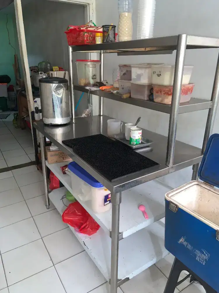 Meja stainless bekas jual minuman