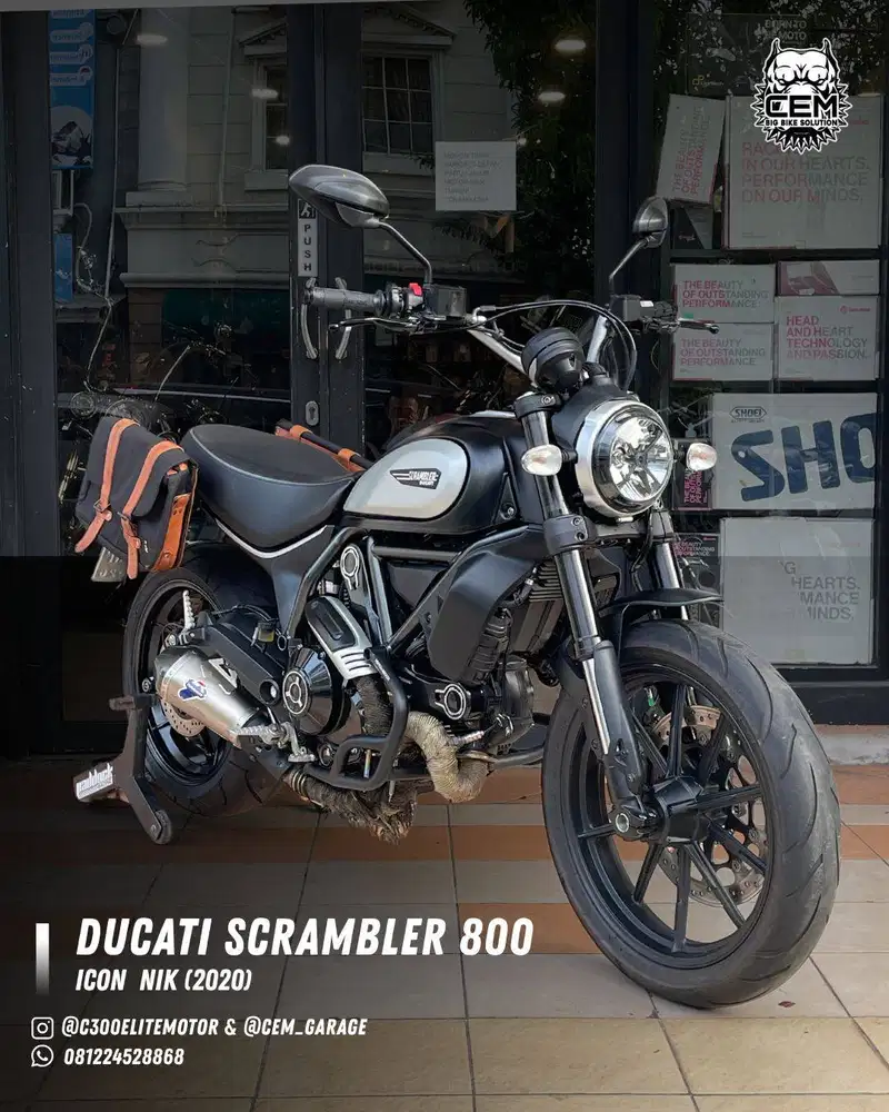 DUCATI SCRAMBLER ICON BLACK NIK 2020 MULUS HEDON SIAP PAKAI GASPOL