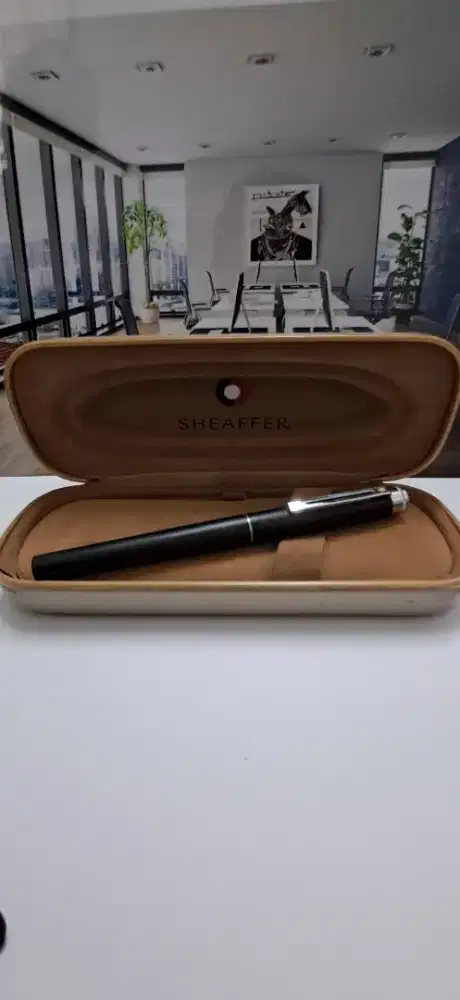 Sheaffer TARGA 1002 Fountain Pen - Matte Black w Chrome Trim