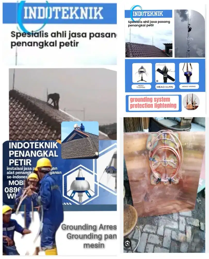 Spesialis ahli jasa pasang penangkal petir dan grounding mesin