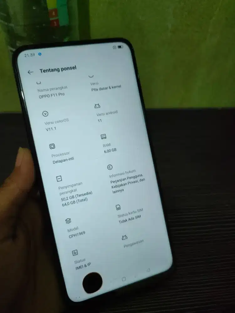 Oppo f11 6/64 minus dikit